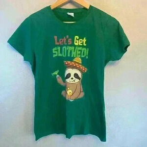 Cinco De Mayo Fiesta Sloth Kelly Green Size Small Party Holiday Brunch Drinks